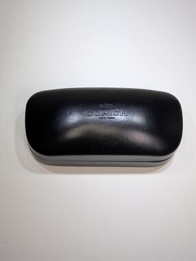 Coach Eyeglass Case Vintage Smooth Black Leather Hardshell